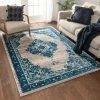 Well Woven Global Kashan Blue Vintage Rug