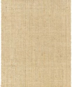 Well Woven Boucle Hand-Woven Jute Rug Farmhouse Solid Pattern Off-White Chunky-Textured Rug
