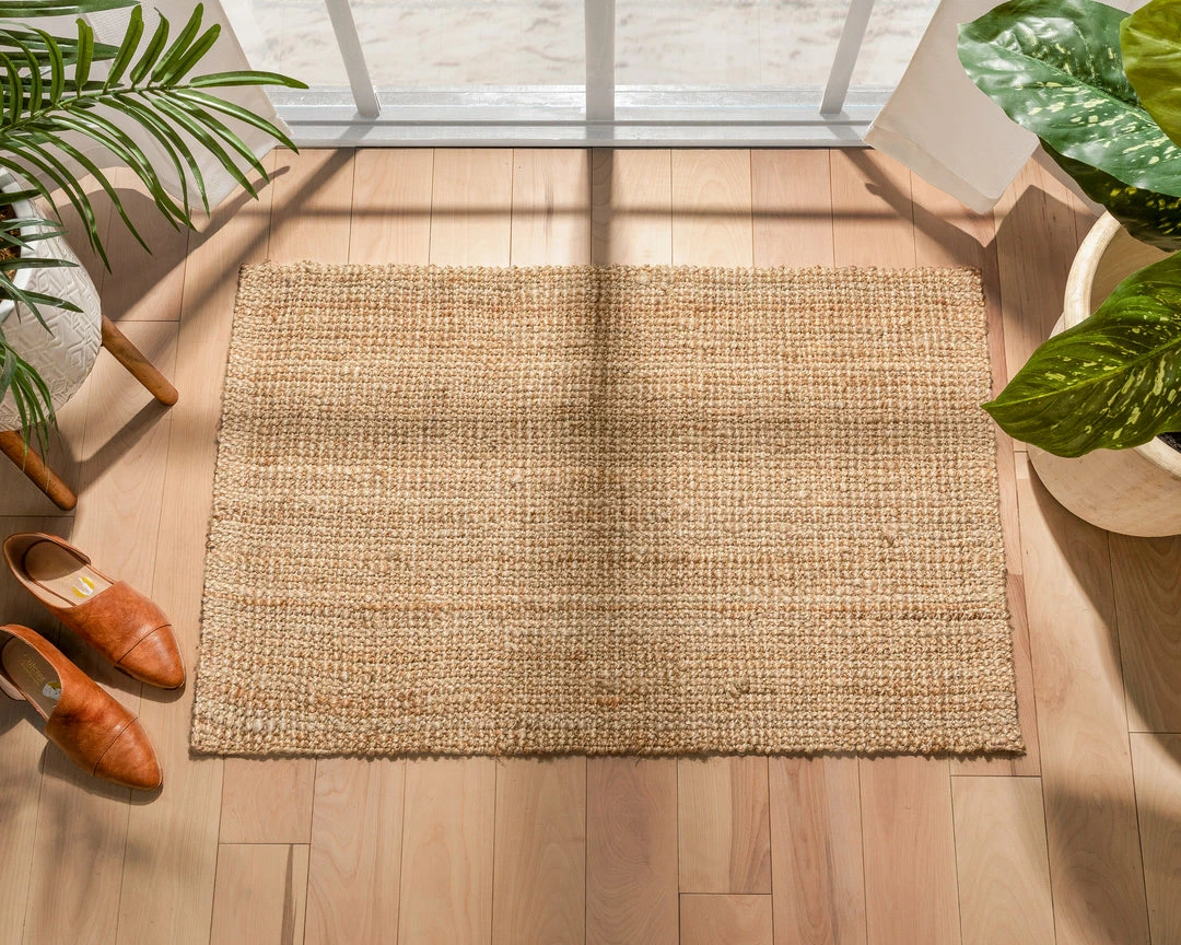 Well Woven Jute + Natural Boucle Hand-Woven Jute Rug Farmhouse Solid Pattern Natural Chunky-Textured Rug 15 Well Woven Jute + Natural Boucle Hand-Woven Jute Rug Farmhouse Solid Pattern Natural Chunky-Textured Rug