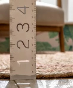 Well Woven Border Pattern Jute Rug Hand-Braided Basket Weave Jute Rug Blush & Natural Color