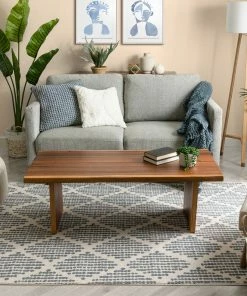 Well Woven Arbor Moroccan Trellis Light Blue Kilim-Style Rug