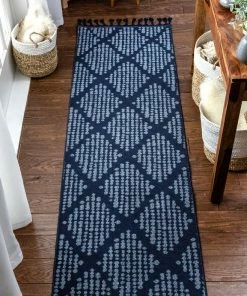 Well Woven Arbor Moroccan Trellis Dark Blue Kilim-Style Rug 18 Well Woven Arbor Moroccan Trellis Dark Blue Kilim-Style Rug