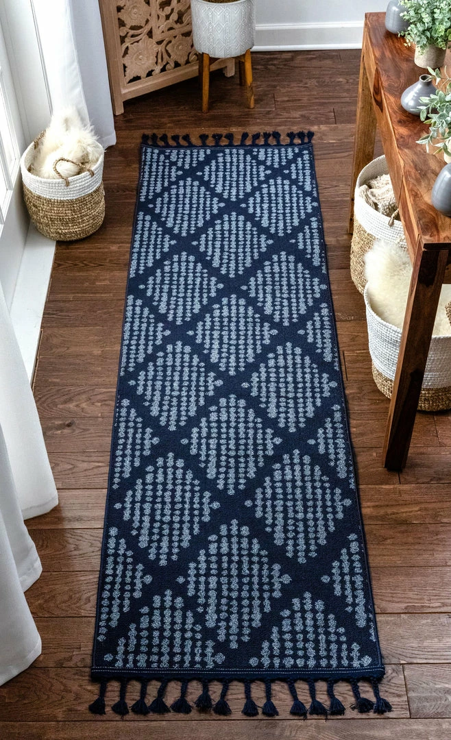 Well Woven Arbor Moroccan Trellis Dark Blue Kilim-Style Rug 6 Well Woven Arbor Moroccan Trellis Dark Blue Kilim-Style Rug