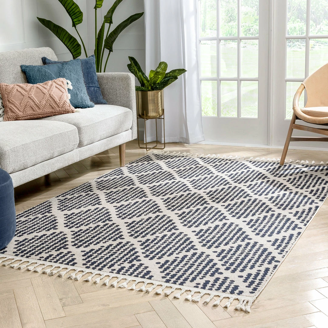 Well Woven Arbor Moroccan Trellis Blue Kilim-Style Rug 6 Well Woven Arbor Moroccan Trellis Blue Kilim-Style Rug