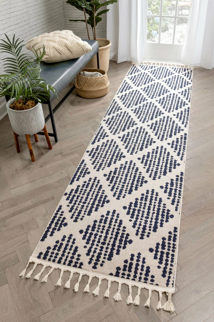 Well Woven Arbor Moroccan Trellis Blue Kilim-Style Rug 10 Well Woven Arbor Moroccan Trellis Blue Kilim-Style Rug