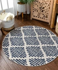 Well Woven Arbor Moroccan Trellis Blue Kilim-Style Rug 24 Well Woven Arbor Moroccan Trellis Blue Kilim-Style Rug