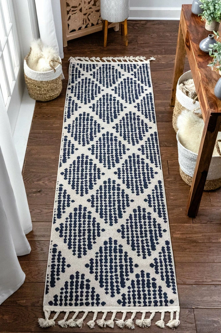 Well Woven Arbor Moroccan Trellis Blue Kilim-Style Rug 13 Well Woven Arbor Moroccan Trellis Blue Kilim-Style Rug