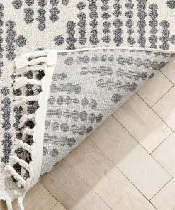 Well Woven Arbor Moroccan Trellis Grey Kilim-Style Rug