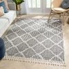 Well Woven Arbor Moroccan Trellis Grey Kilim-Style Rug