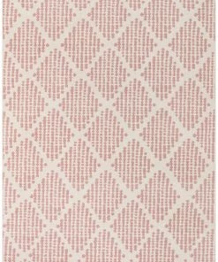 Well Woven Arbor Moroccan Trellis Blush Kilim-Style Rug