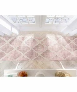 Well Woven Arbor Moroccan Trellis Blush Kilim-Style Rug