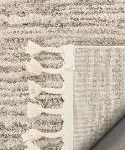 Well Woven Turin Modern Abstract Striation Beige Kilim-Style Rug Global