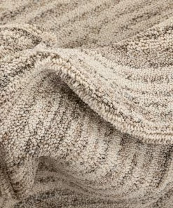 Well Woven Turin Modern Abstract Striation Beige Kilim-Style Rug Global