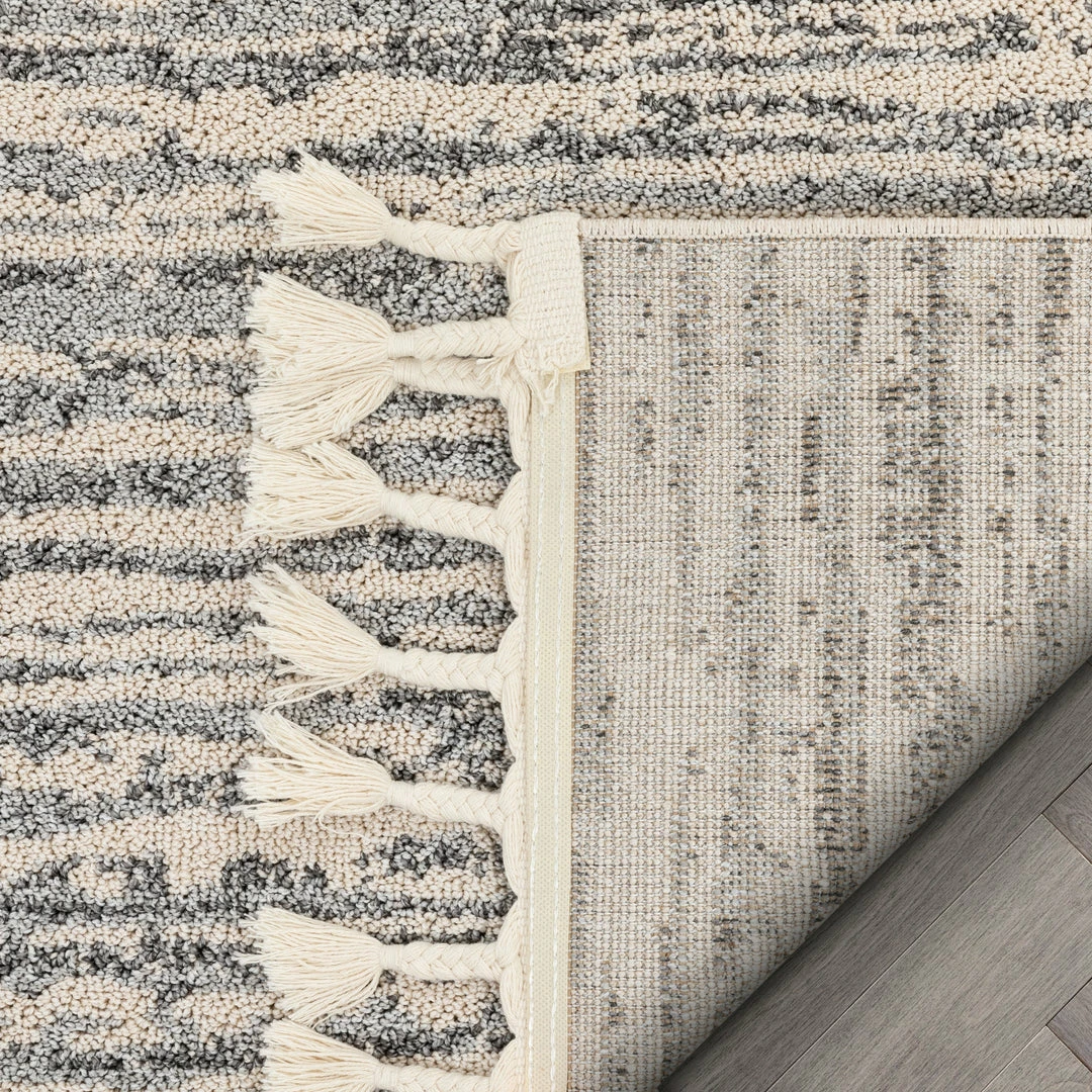 Well Woven Turin Modern Abstract Striation Grey Kilim-Style Rug Global 4 Well Woven Turin Modern Abstract Striation Grey Kilim-Style Rug Global
