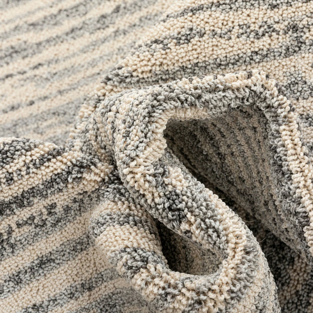 Well Woven Turin Modern Abstract Striation Grey Kilim-Style Rug Global 3 Well Woven Turin Modern Abstract Striation Grey Kilim-Style Rug Global