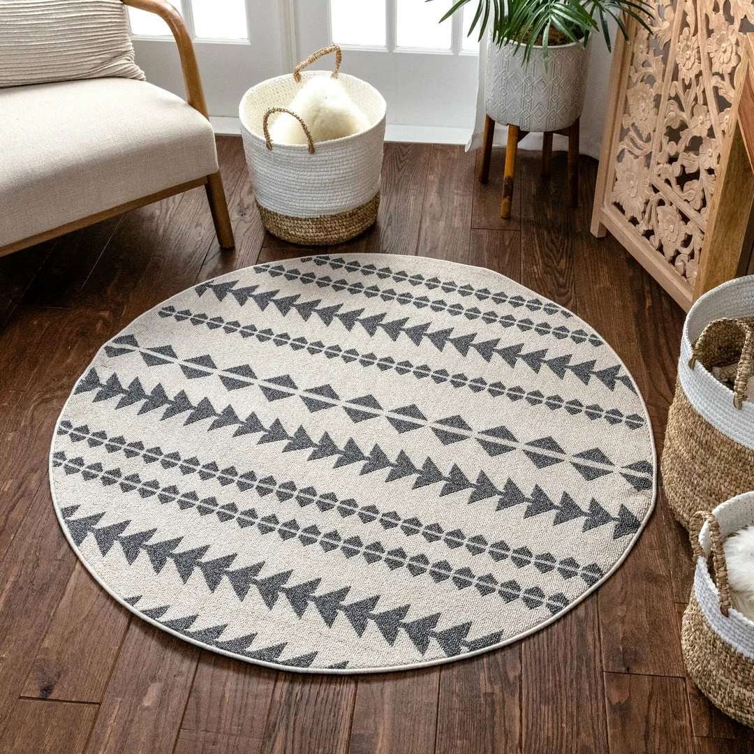 Well Woven Global Cueva Tribal Geometric Grey Kilim-Style Rug 5 Well Woven Global Cueva Tribal Geometric Grey Kilim-Style Rug