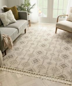 Well Woven Concetta Moroccan Trellis Beige Kilim-Style Rug Global