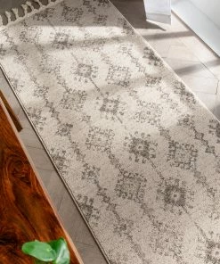 Well Woven Concetta Moroccan Trellis Beige Kilim-Style Rug Global