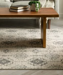 Well Woven Concetta Moroccan Trellis Grey Kilim-Style Rug Global