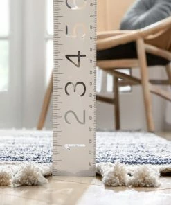 Well Woven Zipped Tribal Aztec Geometric Ivory & Navy Blue Kilim-Style Rug Global