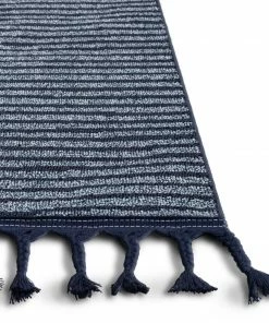 Well Woven Global Zipped Tribal Aztec Geometric Dark Blue Kilim-Style Rug