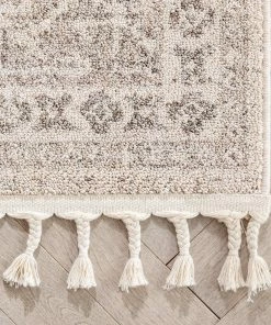 Well Woven Carina Tribal Medallion Beige Kilim-Style Rug