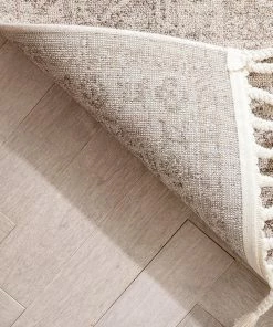 Well Woven Carina Tribal Medallion Beige Kilim-Style Rug