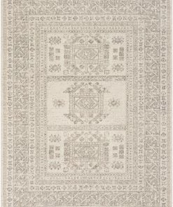 Well Woven Carina Tribal Medallion Beige Kilim-Style Rug