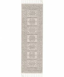 Well Woven Carina Tribal Medallion Beige Kilim-Style Rug