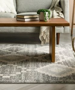 Well Woven Global Juliet Tribal Geometric Diamond Pattern Grey Kilim-Style Rug