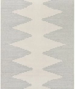 Well Woven Global Zipped Tribal Aztec Geometric Grey Kilim-Style Rug