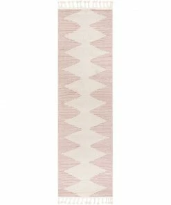 Well Woven Zipped Tribal Aztec Geometric Blush Kilim-Style Rug