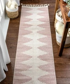 Well Woven Zipped Tribal Aztec Geometric Blush Kilim-Style Rug