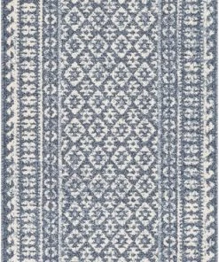Well Woven Callista Tribal Trellis Pattern Blue Kilim-Style Rug