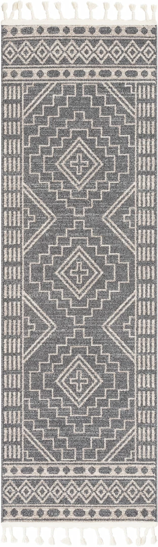 Well Woven Zafer Tribal Geometric Pattern Charcoal Kilim-Style Rug Global 12 Well Woven Zafer Tribal Geometric Pattern Charcoal Kilim-Style Rug Global