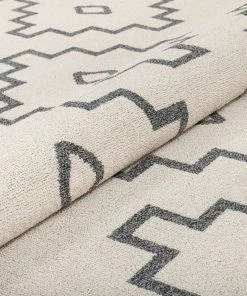 Well Woven Mica Southwestern Tribal Geometric Ivory Kilim-Style Rug