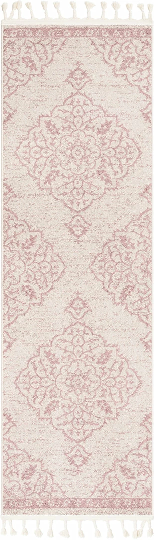 Well Woven Mara Medallion Botanical Pattern Blush Kilim-Style Rug Global 12 Well Woven Mara Medallion Botanical Pattern Blush Kilim-Style Rug Global