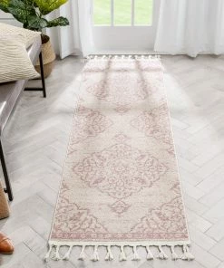 Well Woven Mara Medallion Botanical Pattern Blush Kilim-Style Rug Global 20 Well Woven Mara Medallion Botanical Pattern Blush Kilim-Style Rug Global