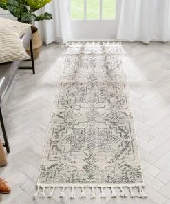 Well Woven Valentina Oriental Medallion Pattern Ivory Grey Kilim-Style Rug 20 Well Woven Valentina Oriental Medallion Pattern Ivory Grey Kilim-Style Rug