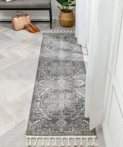 Well Woven Valentina Oriental Medallion Pattern Grey Kilim-Style Rug 21 Well Woven Valentina Oriental Medallion Pattern Grey Kilim-Style Rug