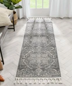 Well Woven Valentina Oriental Medallion Pattern Grey Kilim-Style Rug 20 Well Woven Valentina Oriental Medallion Pattern Grey Kilim-Style Rug