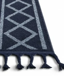Well Woven Global Mica Southwestern Tribal Geometric Dark Blue Kilim-Style Rug