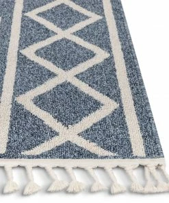 Well Woven Mica Southwestern Tribal Geometric Denim Blue Kilim-Style Rug Global