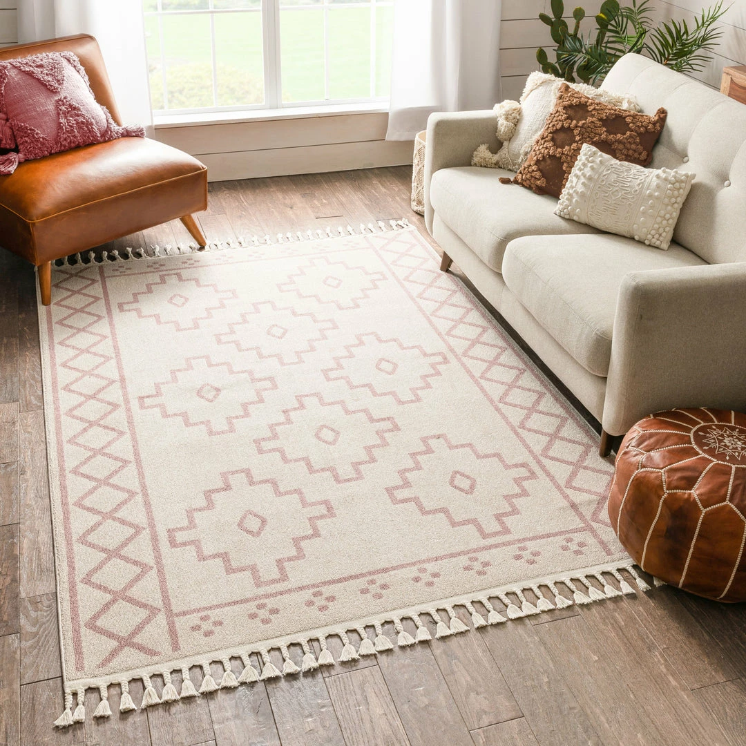 Well Woven Mica Southwestern Tribal Geometric Blush Kilim-Style Rug 1 Well Woven Mica Southwestern Tribal Geometric Blush Kilim-Style Rug
