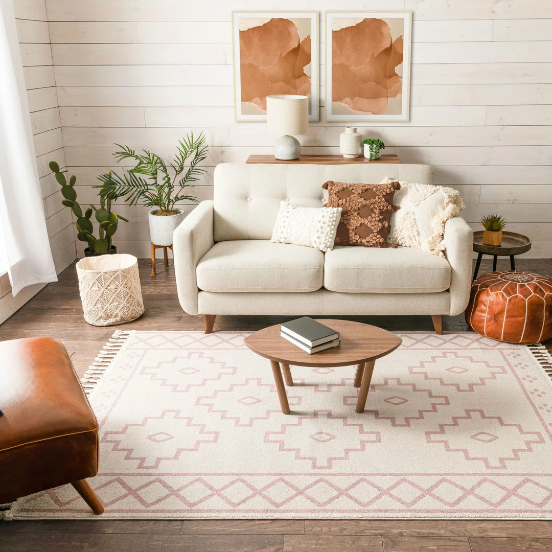 Well Woven Mica Southwestern Tribal Geometric Blush Kilim-Style Rug 6 Well Woven Mica Southwestern Tribal Geometric Blush Kilim-Style Rug