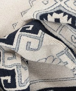 Well Woven Kaya Southwestern Tribal Medallion Dark Blue Kilim-Style Rug Global