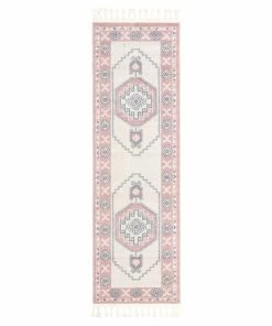 Well Woven Global Kaya Southwestern Tribal Medallion Blush Kilim-Style Rug
