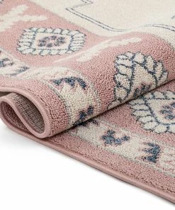 Well Woven Global Kaya Southwestern Tribal Medallion Blush Kilim-Style Rug