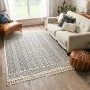 Well Woven Dora Tribal Moroccan Geometric Dark Blue Kilim-Style Rug Global