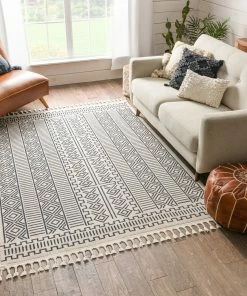 Well Woven Dora Tribal Moroccan Geometric Dark Blue Kilim-Style Rug Global